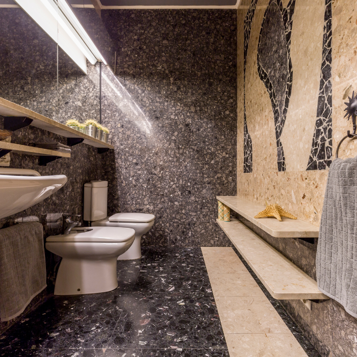 Carrelage salle de bain - chantier realise a Monaco