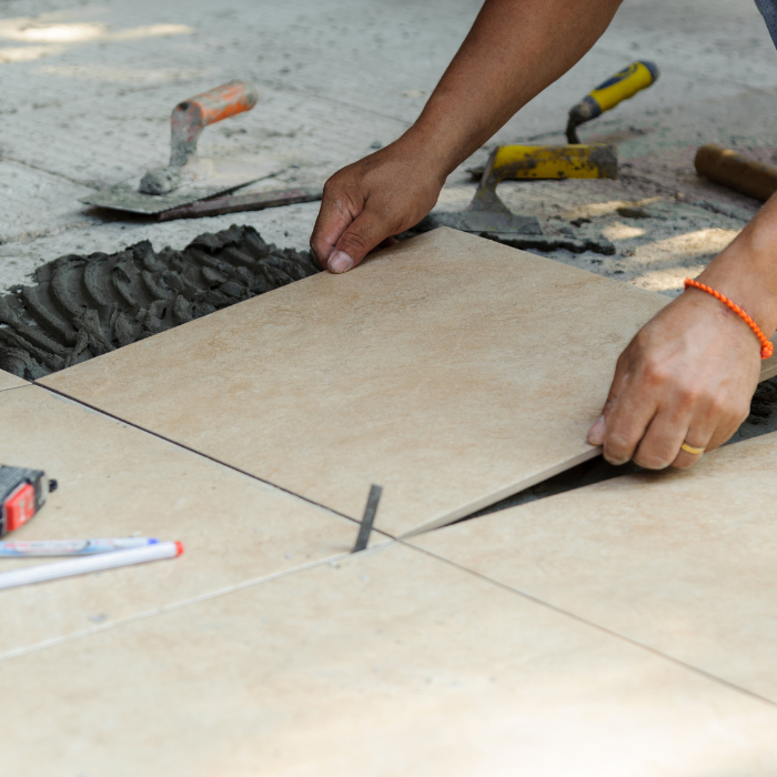 Pose de carrelage exterieur - chantier realise a Monaco